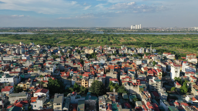 Zona residencial fuera del dique del río Rojo en el distrito de Hoan Kiem. Fotografía: Ngoc Thanh