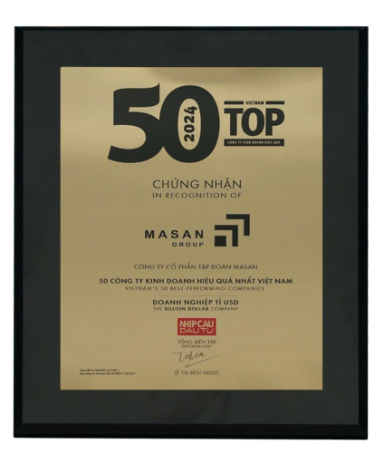 Masan Group 11 năm liên tiếp vào TOP 50 Công ty kinh doanh hiệu quả nhất Việt Nam