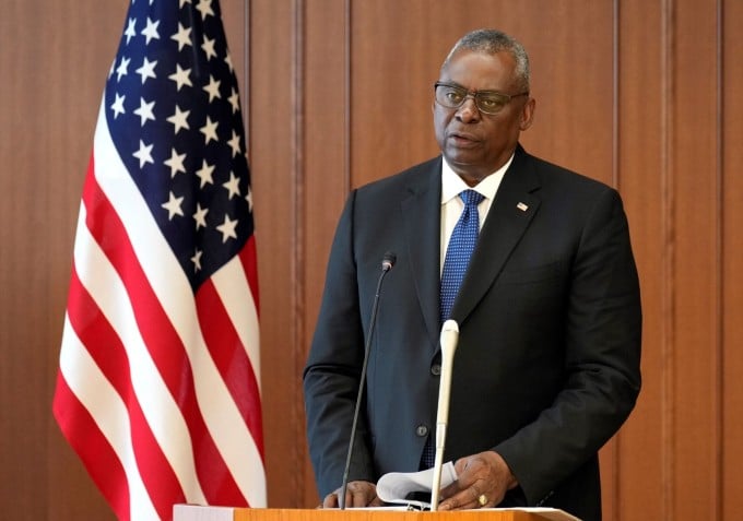 Le secrétaire américain à la Défense Lloyd Austin lors d'une conférence de presse à Tokyo, au Japon, le 1er juin 2023. Photo : AFP