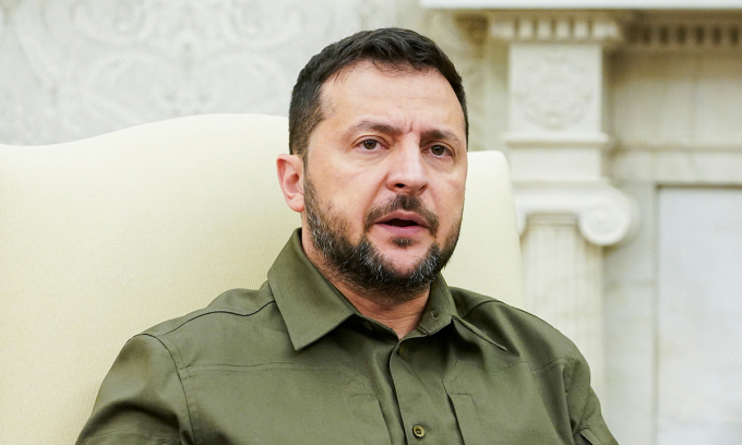Tổng thống Ukraine Volodymyr Zelensky tại Nhà Trắng ngày 21/9. Ảnh: Reuters