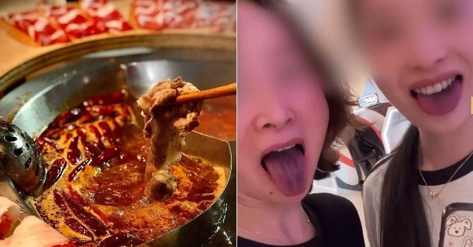 Después de comer la olla caliente, los comensales se sorprendieron al descubrir que su lengua se había vuelto negra.