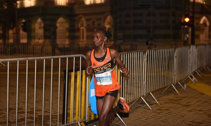 Muriuki on the Durban Marathon 2023 course. Photo: Durban Marathon