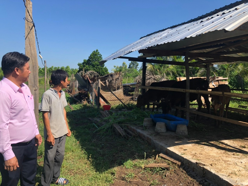 Familie von Herrn Luu Van Bao, Weiler Soc Ne, Gemeinde Tan Tien. (Foto: Luong Quyen).