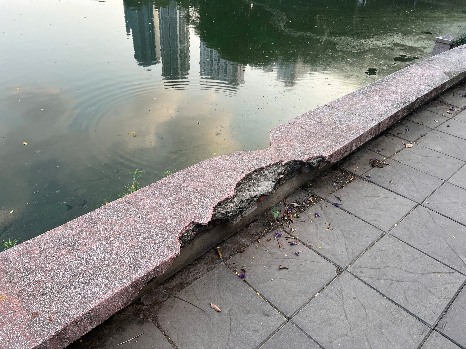 Dilapidated and degraded scenes at two large parks in Hanoi photo 14