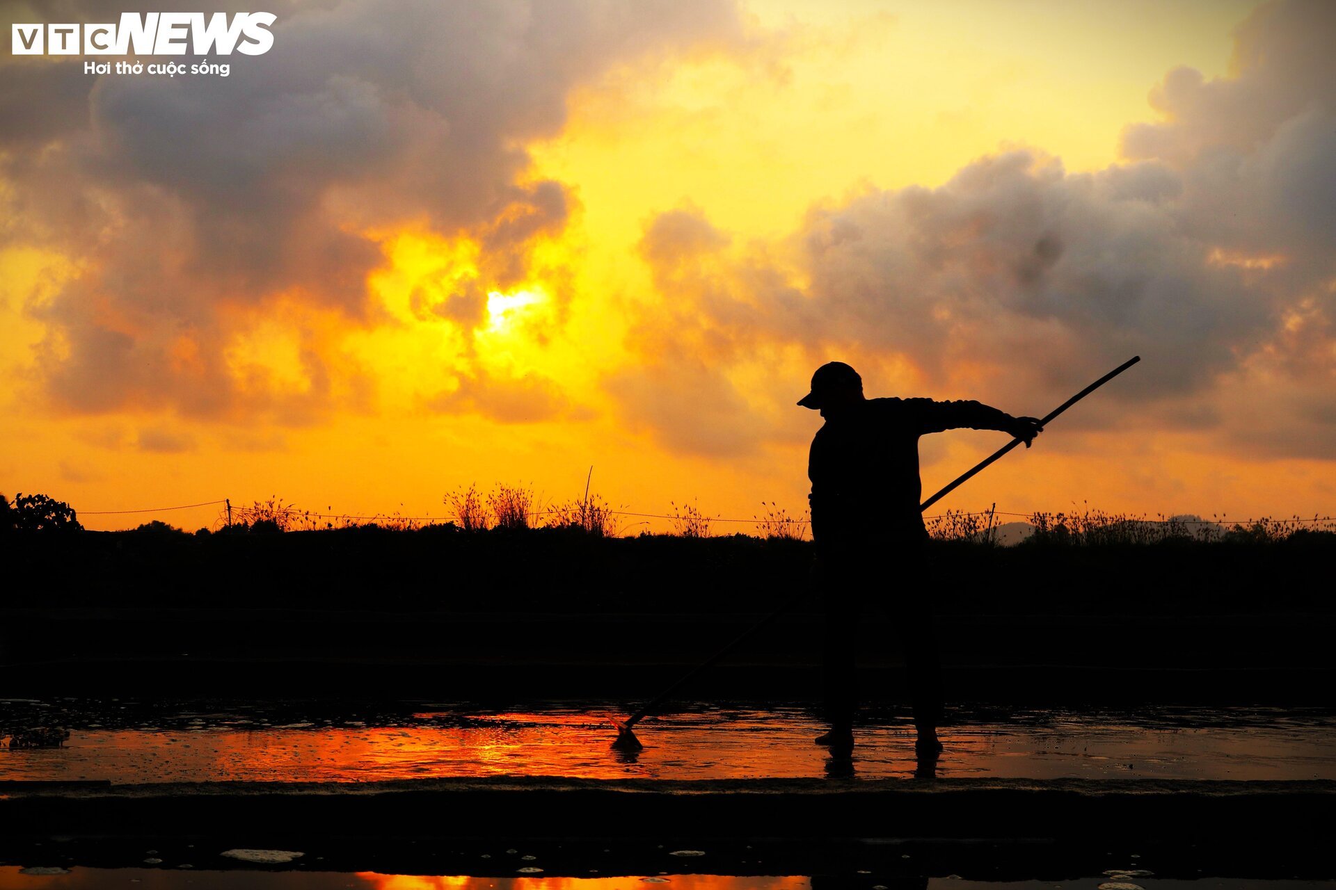 People 'carrying the sun' on the white salt fields in Binh Dinh - 2