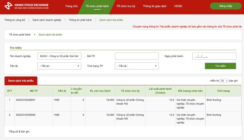 Sài Gòn Sài Gòn Capital huy động có tổng giá trị lên đến 1.000 tỉ đồng. Ảnh: Chụp màn hình. 