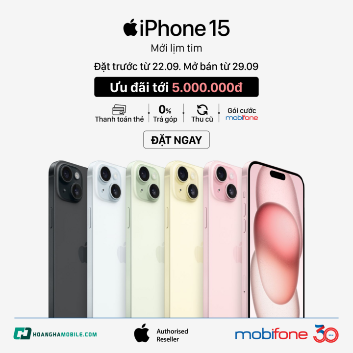 Special promotion program for iPhone discount when purchased with MobiFone exclusive package.