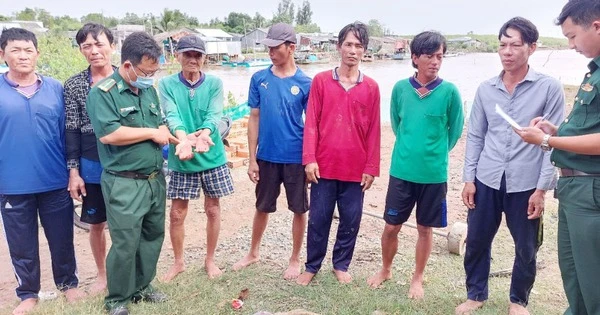 バクリュウ海域で沈没した漁船から乗組員7人を救出