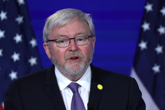 M. Kevin Rudd s'exprime à Washington, DC, États-Unis, en 2022. Photo : AFP