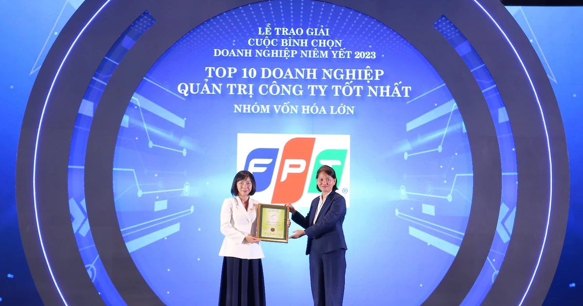 FPT được vinh danh trong Top 10 doanh nghiệp nhóm vốn hóa lớn có Quản trị công ty tốt nhất năm 2023