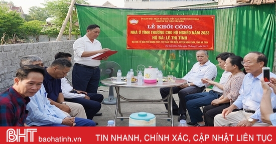 Comienza la construcción de casas de beneficencia para hogares pobres en Nghi Xuan