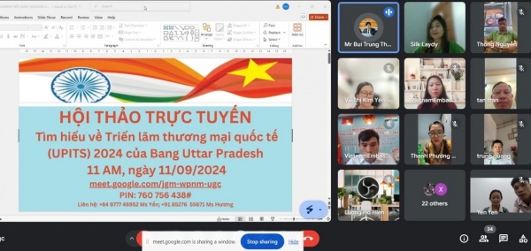 Das vietnamesische Handelsbüro in Indien organisiert ein Webinar zur internationalen Handelsausstellung UPITS 2024