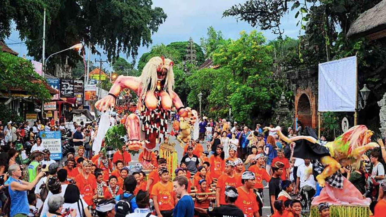 Unique avec la Journée du Silence du peuple sur l'île de Bali, en Indonésie