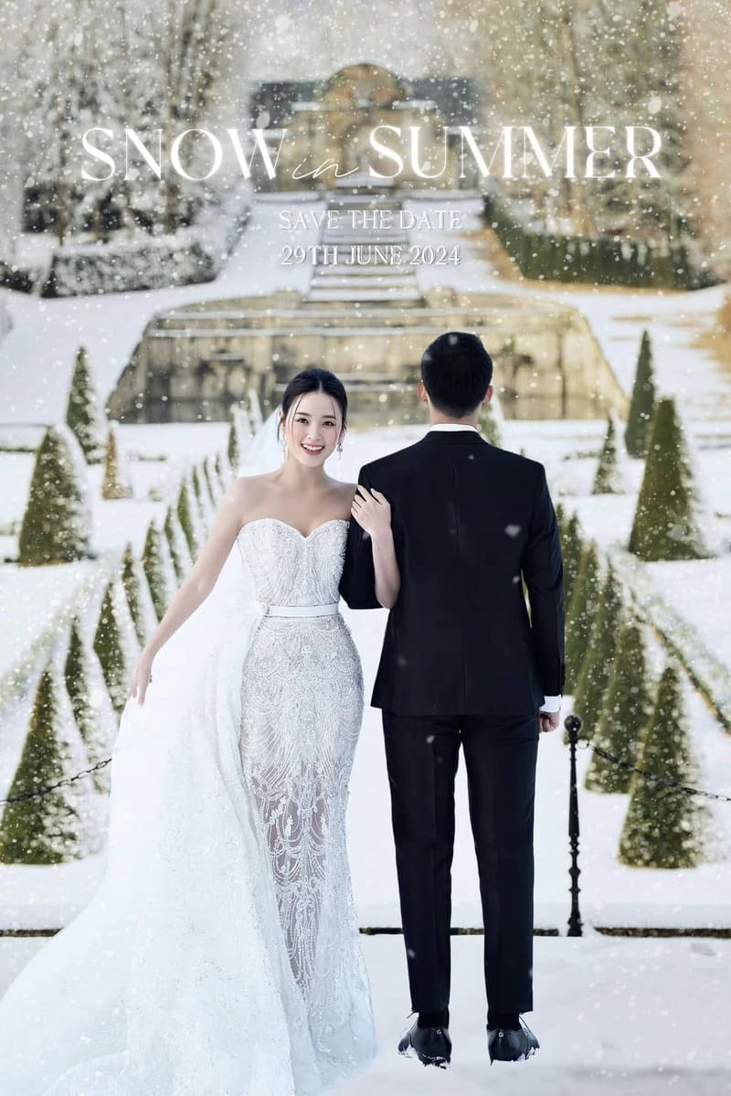 Midu announced her marriage in June. Photo: Facebook character