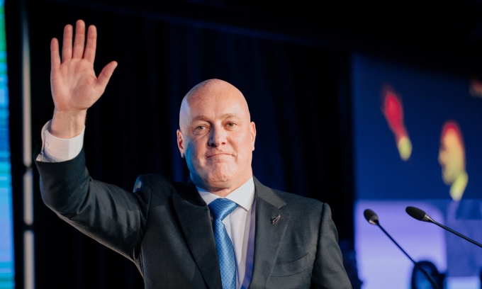 Thủ tướng đắc cử New Zealand Christopher Luxon tại Auckland ngày 14/10. Ảnh: Reuters