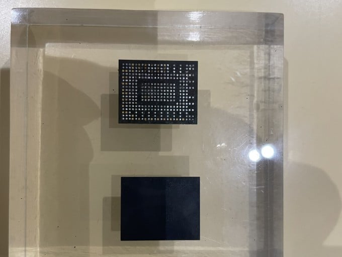 A microchip product on display at ESC. Photo: Ha An