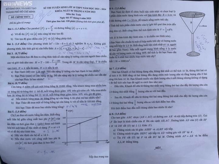 Thi Toán vào lớp 10 TP.HCM: Đề vừa sức, có tính phân loại cao - 1