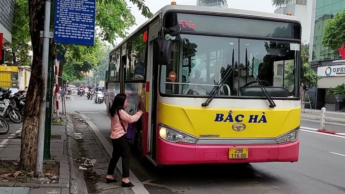 Bac Ha bus when it was still operating in Hanoi. Photo: Hanoi Bus.