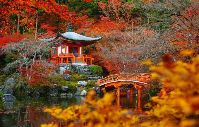 Daigo-ji Temple in Kyoto in autumn. Photo: Noppawat