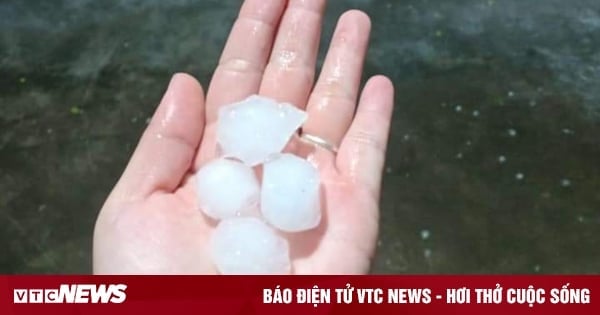 In Hanoi kam es zu Hagel, Donner und Windböen, und überall brachen und fielen Bäume.