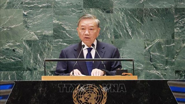 Secretary General and President To Lam speaks at the United Nations