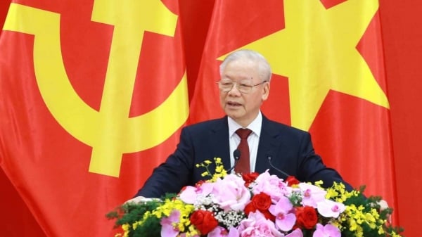 Discurso del Secretario General Nguyen Phu Trong en el encuentro con los pueblos vietnamitas y chinos y las generaciones jóvenes