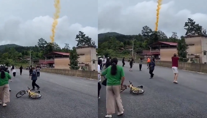 Missile debris falls on village in China