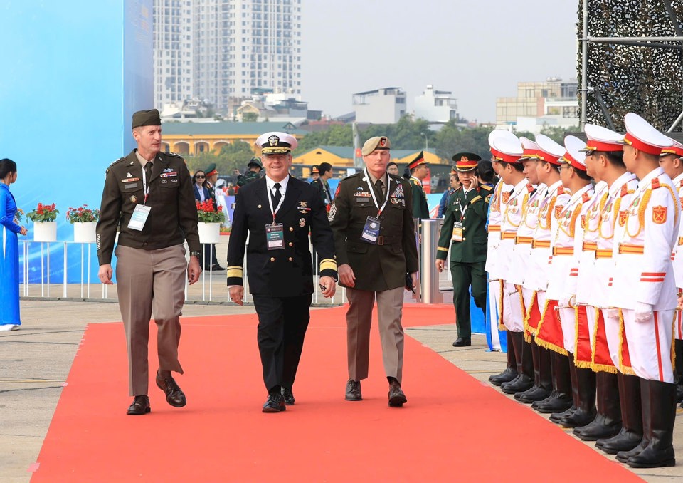 International delegates attending the exhibition.