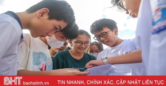 Hà Tĩnh công bố điểm thi vào lớp 10 năm học 2023