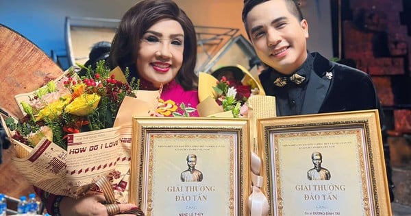 L'artiste populaire Le Thuy et le chanteur Duong Dinh Tri ont reçu le prix Dao Tan.