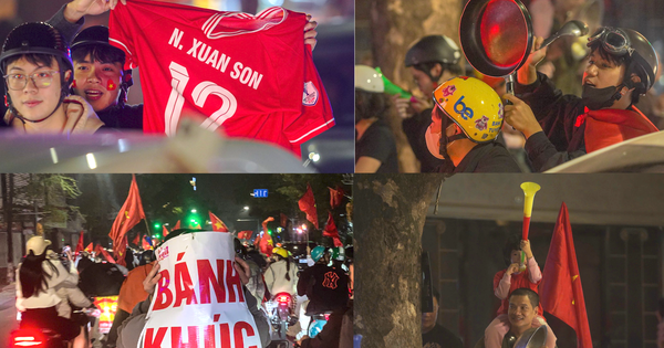 Various football cheering tools of fans after the victory over Thailand