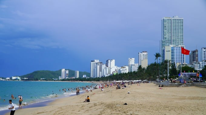 Der Strand in der Stadt Nha Trang in der Provinz Khanh Hoa war am 2. September weniger überfüllt als sonst. Bild: