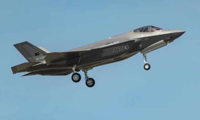 The F-35A fighter jet built by the US for Türkiye took a test flight in 2018. Photo: Aviationist