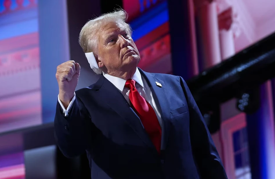 El expresidente de Estados Unidos Donald Trump en la Convención Nacional Republicana. Foto: Reuters