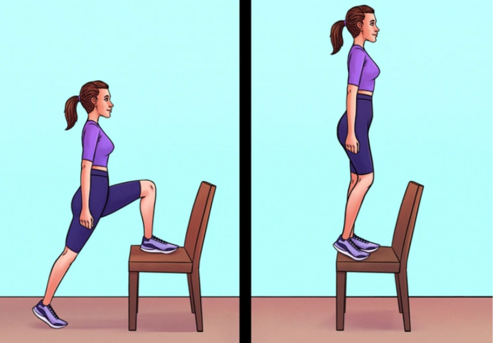 Este movimiento fortalece los glúteos y las piernas.