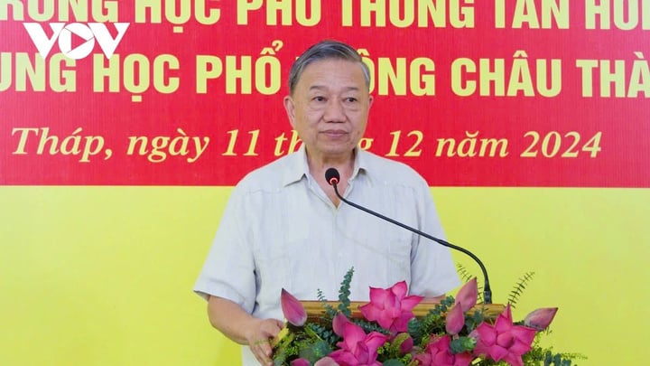 លោក ថូ ឡាំ អគ្គលេខាធិការ បានថ្លែងសុន្ទរកថា។