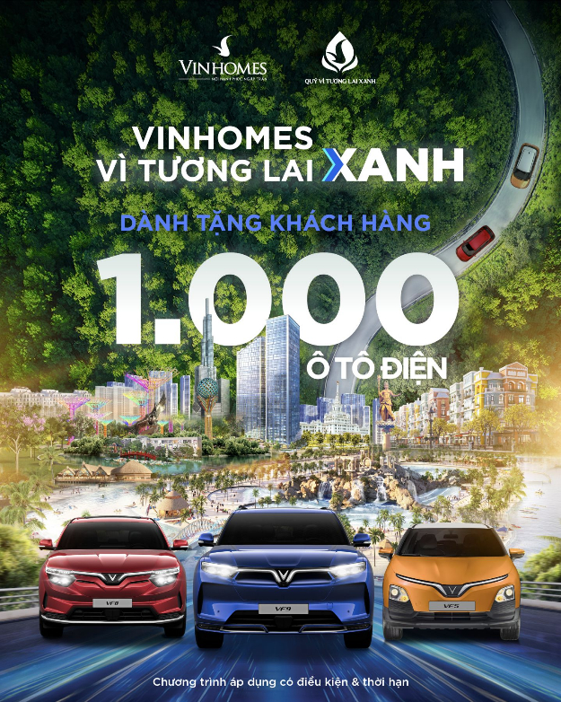 vinhomes tang 1000 o to dien vinfast cho khach hang hinh 1