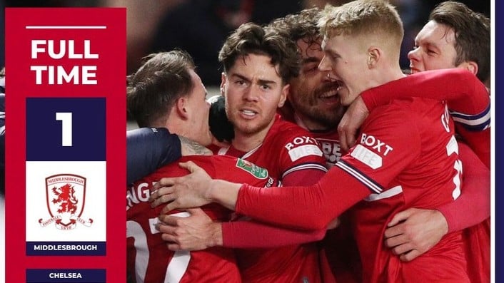 រូបភាពនៃការប្រកួត Middlesbrough បានយកឈ្នះ Chelsea ដោយក្លាហាន