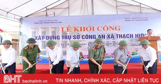 Khởi công xây dựng trụ sở Công an xã Thạch Hưng