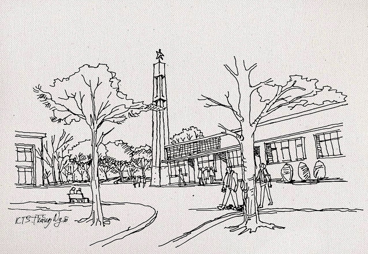 Góc ký họa: Trường đại học Đà Lạt- Ảnh 4.