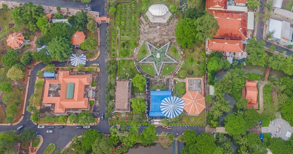 ภาพระยะใกล้ของแหล่งโบราณสถานเหงียน ซิญ ซัก ในด่ง ท๊าป