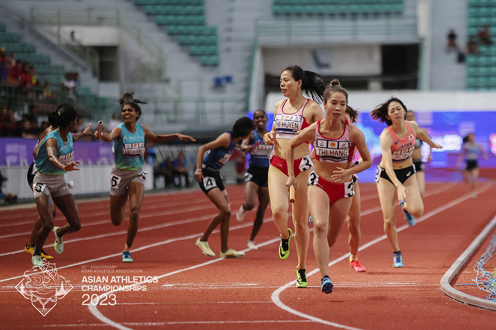 Thái Lan,Nguyễn Thị Huyền,Nguyễn Thị Hằng,Nguyễn Thị Ngọc,4x400m nữ,Giải điền kinh vô địch châu Á 2023,Hoàng Thị Minh Hạnh,HC vàng 4x400m nữ châu Á