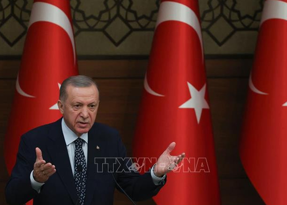 Le président turc Recep Tayyip Erdogan s'exprime dans la capitale Ankara.