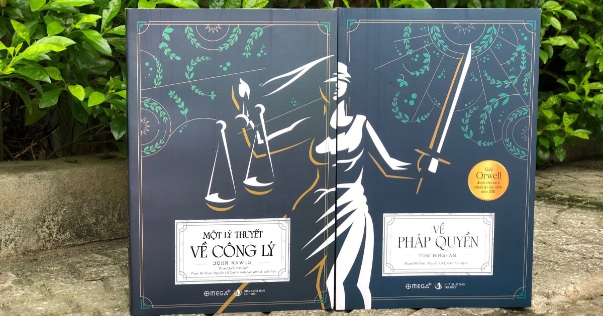 Image of Goddess Justice appears when placing 2 classic books side by side