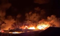 Latest news on fire at 900m2 fabric warehouse near Ninh Hiep market