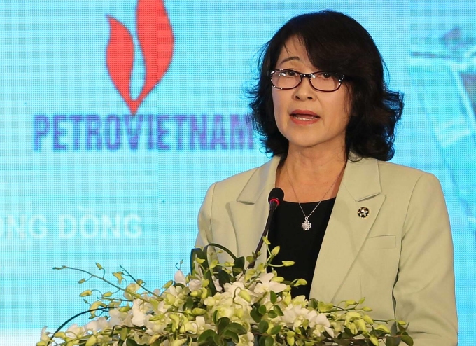 Bà Trần Thị Hồng Lan, Phó Cục trưởng Cục Ứng dụng và Phát triển công nghệ, Bộ Khoa học và Công nghệ, phát biểu tại diễn đàn. Ảnh: Minh Đức