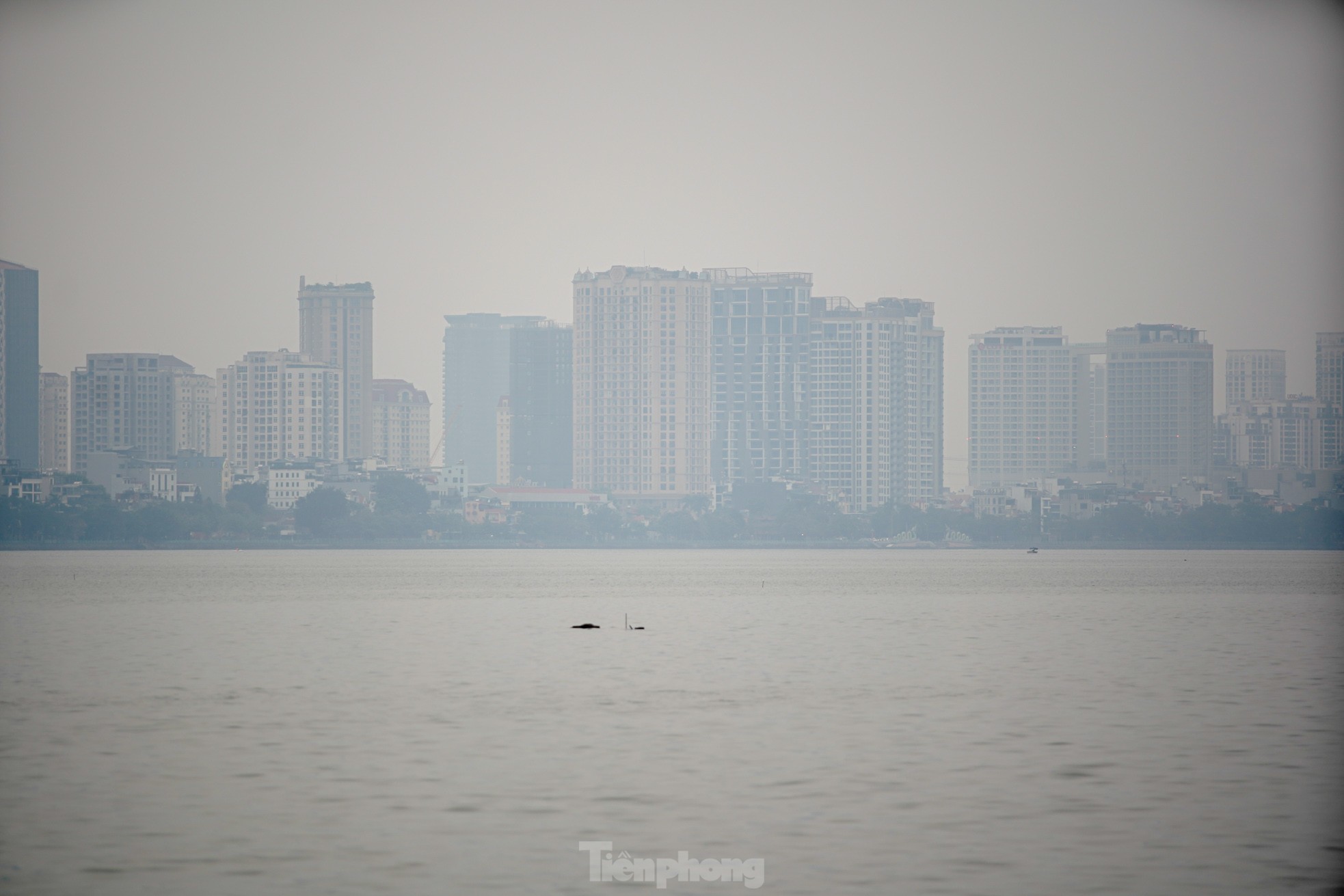 Hanoi is covered in fine dust from morning to afternoon, many buildings 'disappear' photo 6