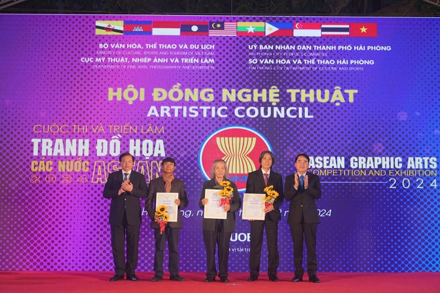 Trao giải thưởng Cuộc thi và Triển lãm Tranh Đồ họa các nước ASEAN 2024 - Ảnh 4.