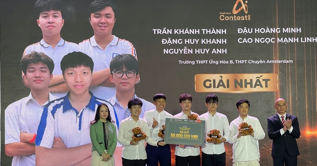 Học sinh Hà Nội đoạt giải nhất "Trí tuệ nhân tạo Việt Nam 2024"