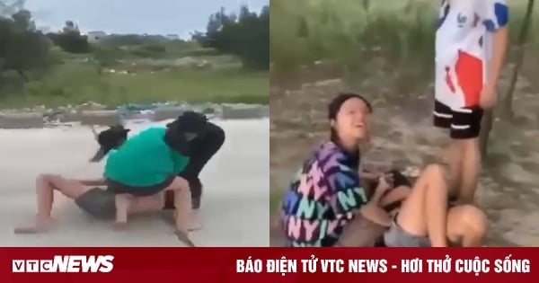 Verifying clip of 8th grade female student in Ha Tinh being beaten and stripped by her friend on the dike